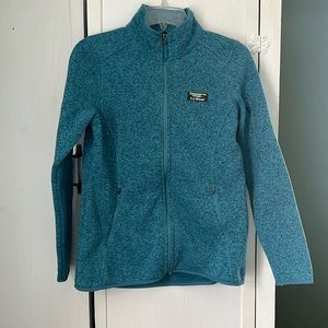 Women's L.L.Bean Sweater Fleece Full-Zip Jacket Turquoise Size Small